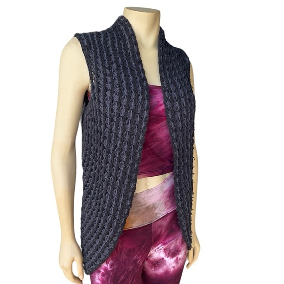 Anthropologie Sleeping on Snow Dark Chunky Knit Wool Cardigan Sweater - Picture 4 of 8